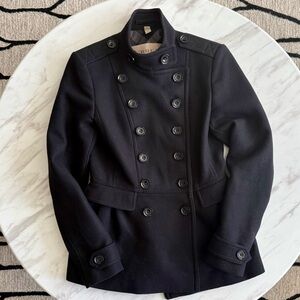 Burberry Military Peplum Pea Coat
